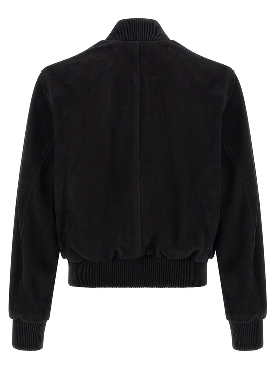 Ami Paris Black Goatskin Bomber