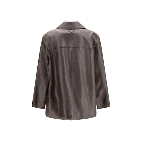 Saint Laurent Black Wool Oves Aries Leather Jacket