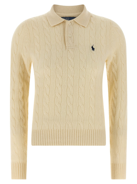 Polo Ralph Lauren White Wool Polo Shirt