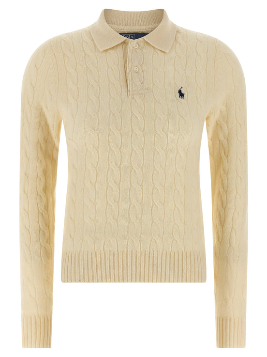 Polo Ralph Lauren White Wool Polo Shirt