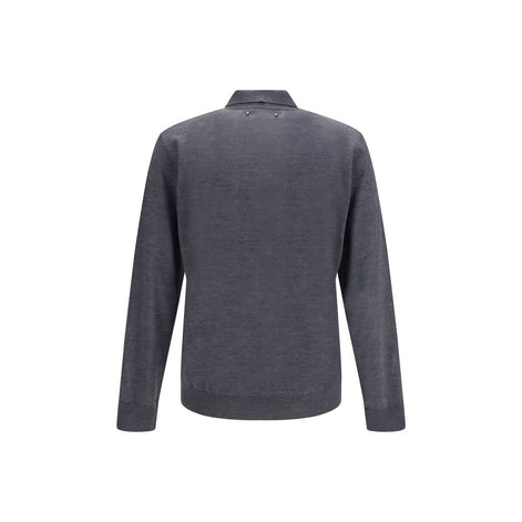 Golden Goose Gray Wool Oves Aries Polo Shirt
