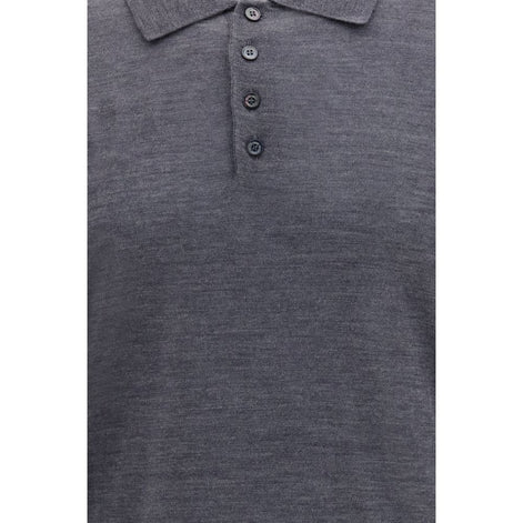 Golden Goose Gray Wool Oves Aries Polo Shirt