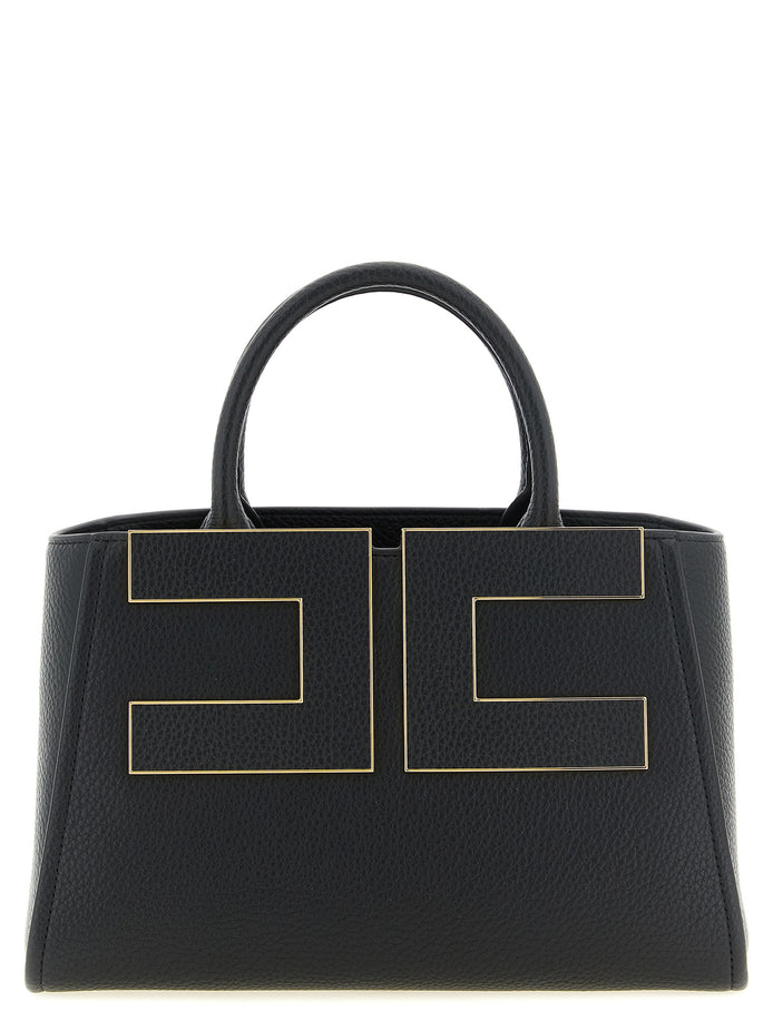 Elisabetta Franchi Black Polyester Tote Bag