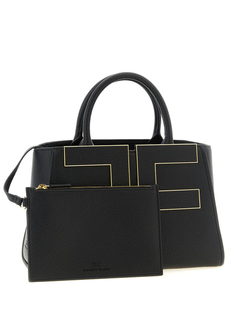 Elisabetta Franchi Black Polyester Tote Bag
