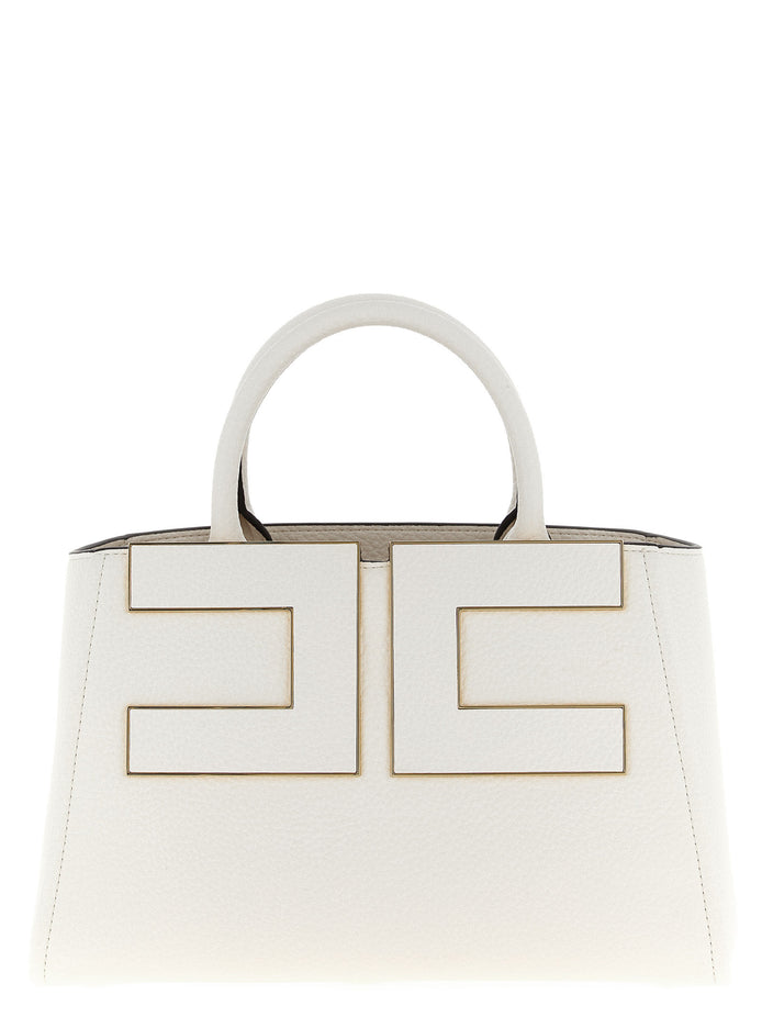 Elisabetta Franchi White Polyester Tote Bag