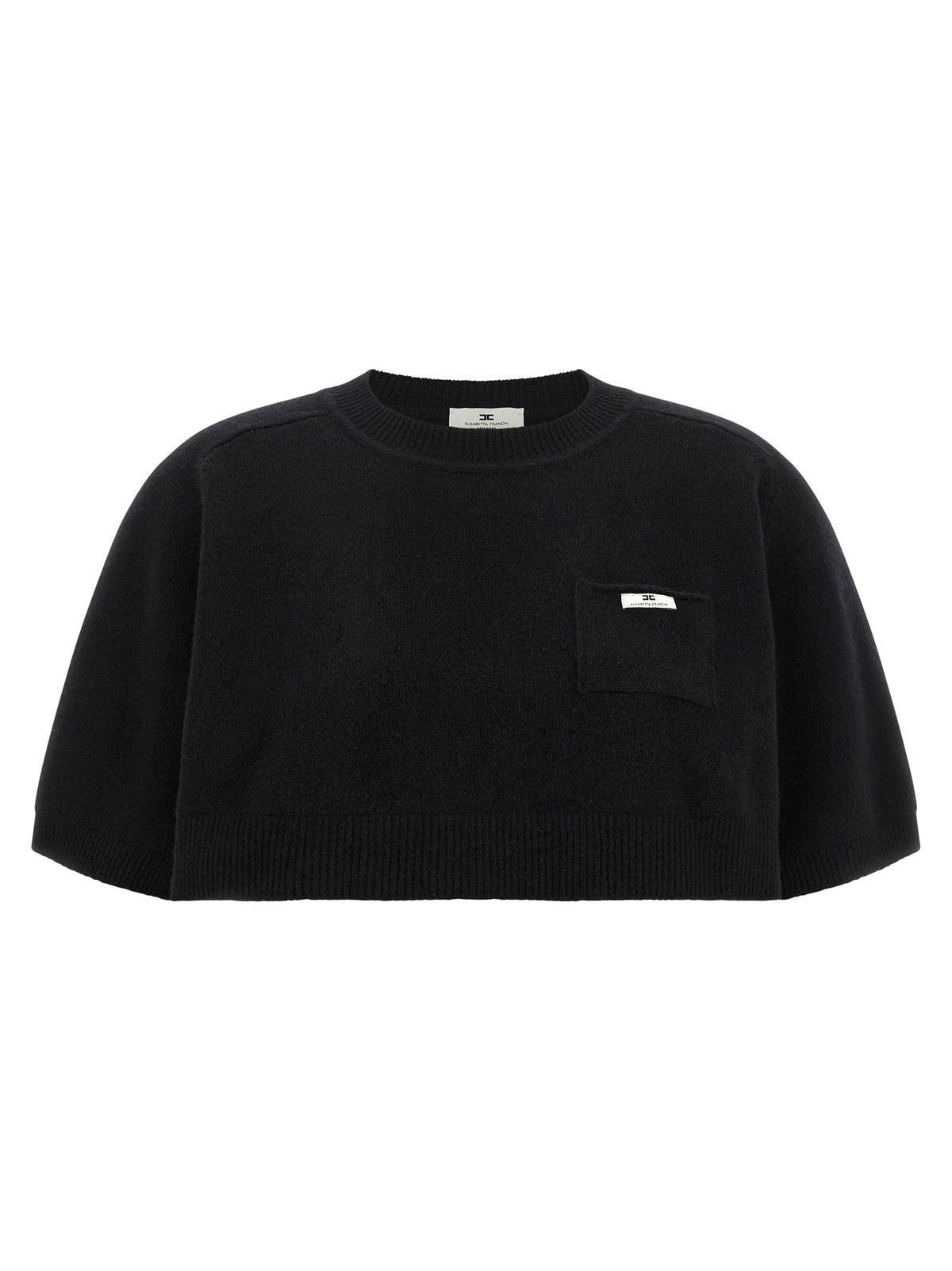 Elisabetta Franchi Black Wool Sweatshirt
