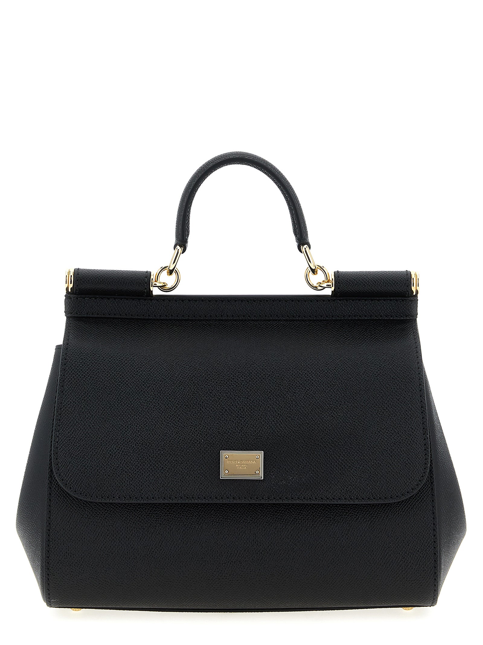 Dolce & Gabbana Sicily large Black Calfskin Handbag
