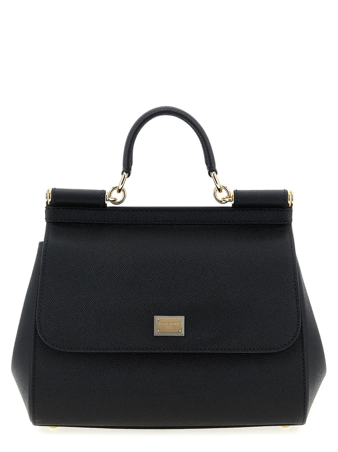 Dolce & Gabbana Sicily large Black Calfskin Handbag