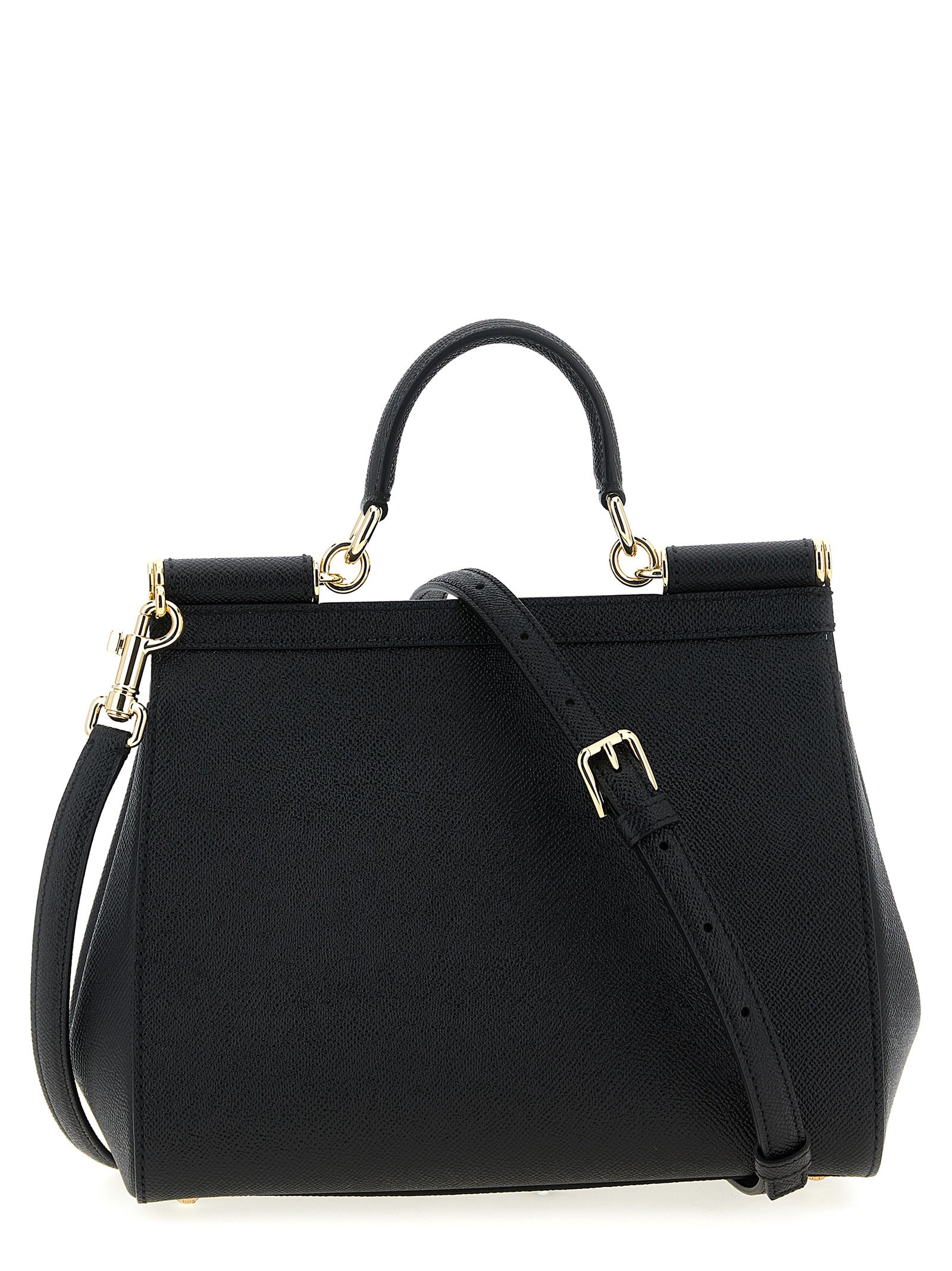Dolce & Gabbana Sicily large Black Calfskin Handbag