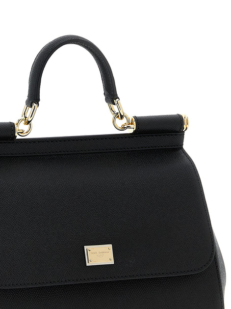Dolce & Gabbana Sicily large Black Calfskin Handbag