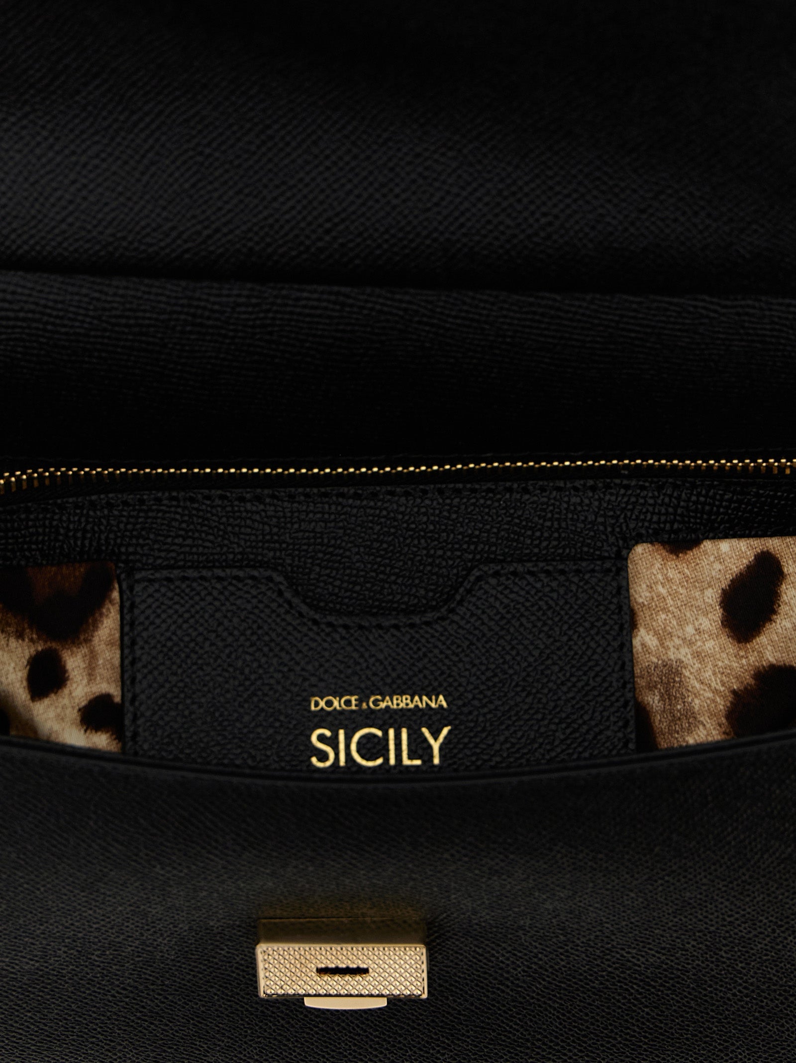 Dolce & Gabbana Sicily large Black Calfskin Handbag