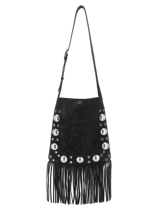 Valentino Garavani Black Calfskin Shoulder Bag