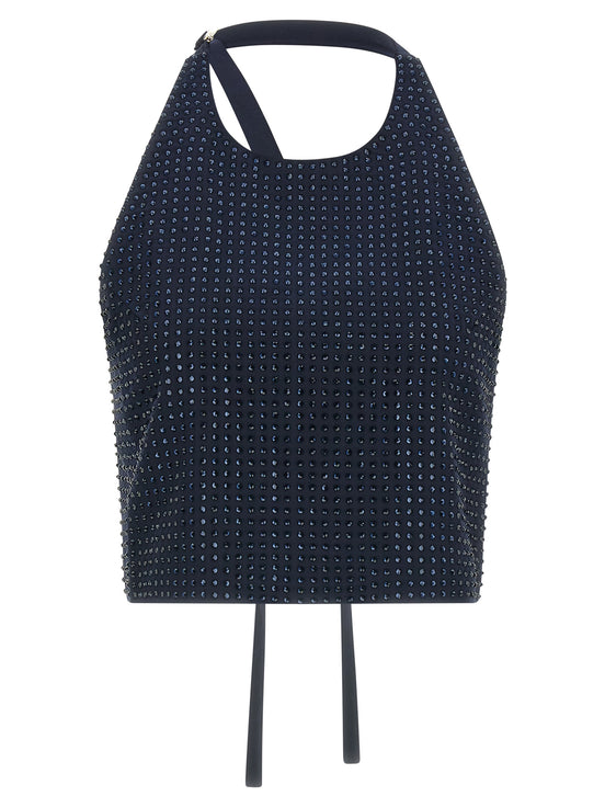 PINKO Blue Polyester Tank Tops