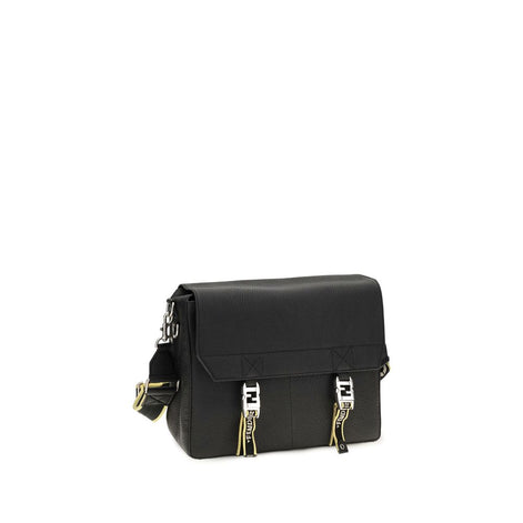 Fendi Black Calf Leather Bos Taurus Shoulder Bag