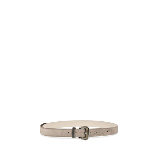 Brunello Cucinelli Beige Calf Leather Bos Taurus Regular Belt