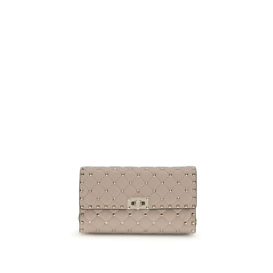 Valentino Garavani Beige Calf Leather Bos Taurus Shoulder Bag