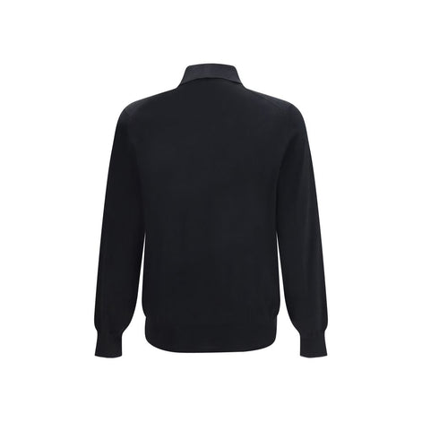 Brunello Cucinelli Black Cotton Long Sleeve T-Shirt
