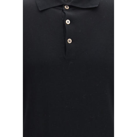 Brunello Cucinelli Black Cotton Long Sleeve T-Shirt