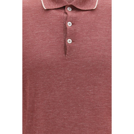 Brunello Cucinelli Bordeaux Cashmere Polo Shirt