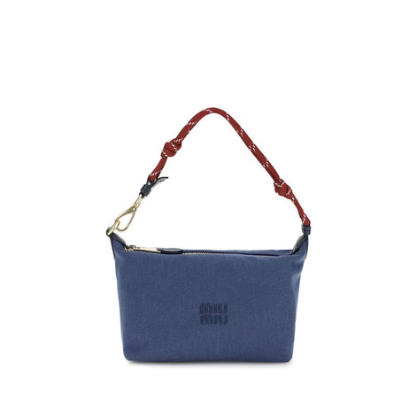 Miu Miu Blue Cotton Shoulder Bag