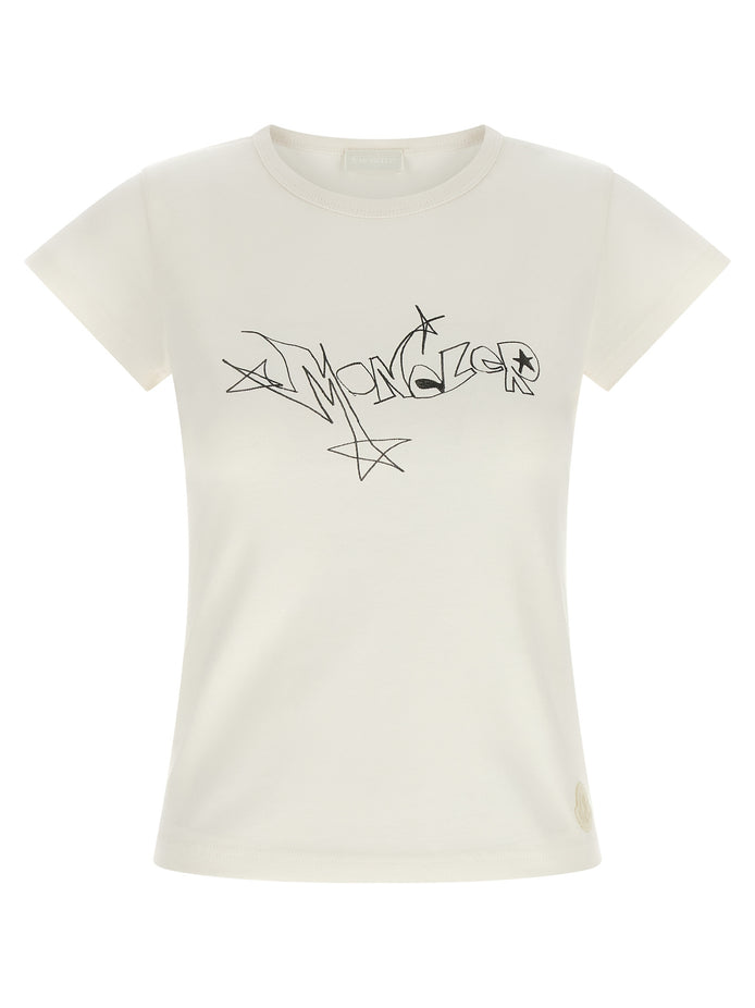 Moncler White Cotton T-Shirt