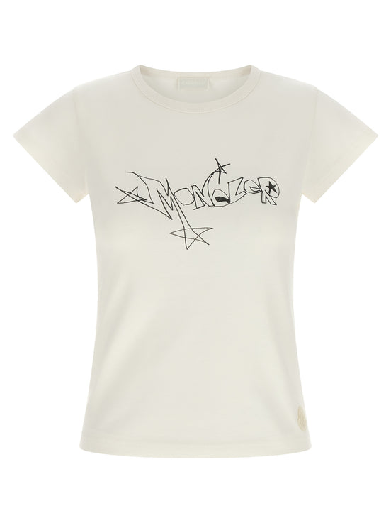 Moncler White Cotton T-Shirt