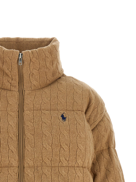 Polo Ralph Lauren Beige Wool Full-Length Jacket