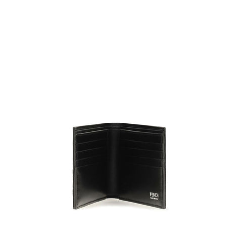 Fendi Black Calf Leather Bos Taurus Wallet