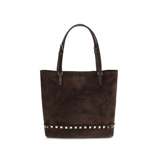 Valentino Garavani Brown Calf Leather Bos Taurus Shoulder Bag