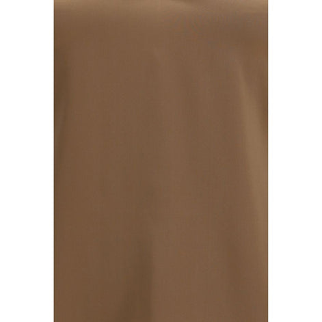 Brunello Cucinelli Brown Silk Sleeveles T-Shirt