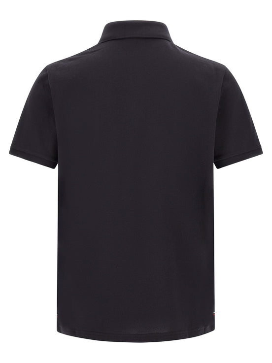 Moncler Blue Cotton Polo Shirt