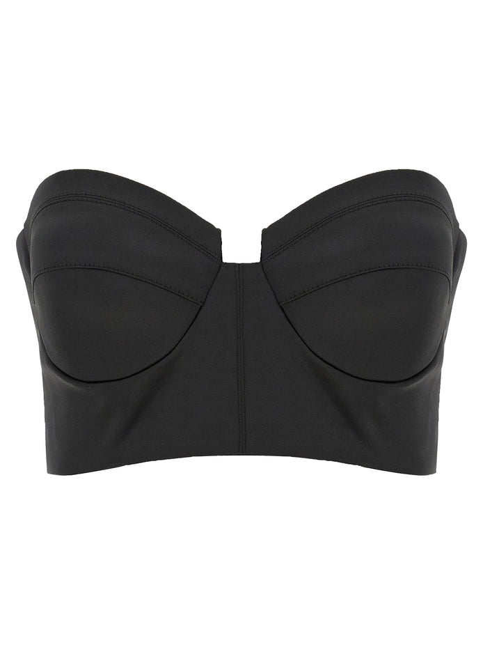 Elisabetta Franchi Black Polyester Tank Tops
