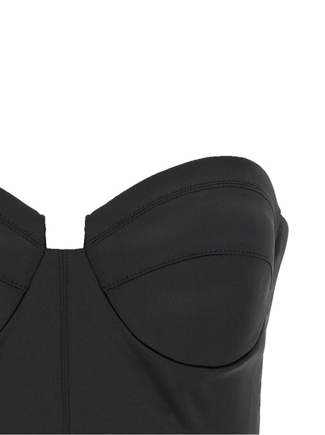 Elisabetta Franchi Black Polyester Tank Tops