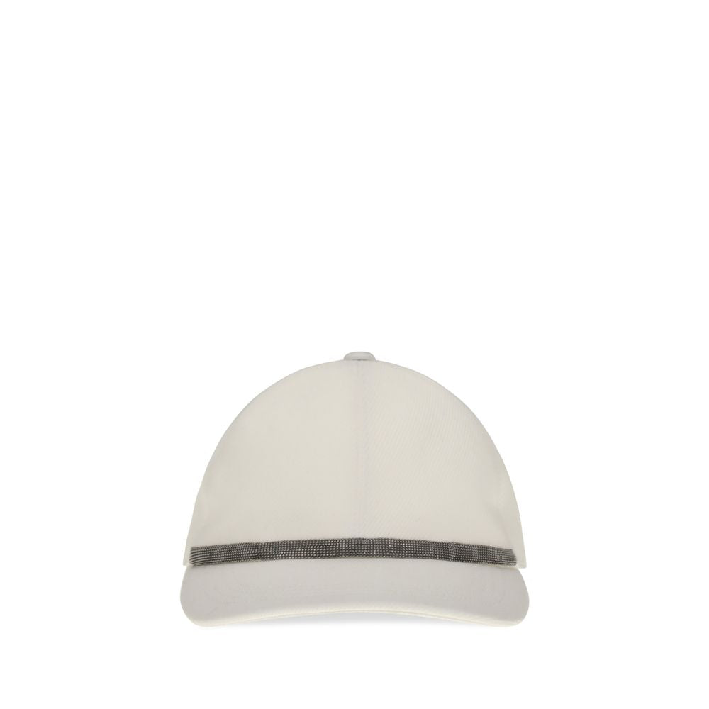 Brunello Cucinelli White Cotton Cap (Baseball Hat)