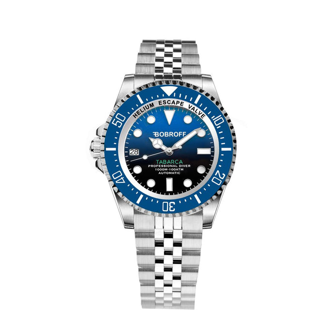 Bobroff Silver Stainless Steel Sport Watch
