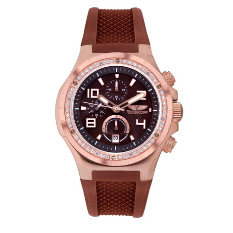 Bobroff Brown Rubber Dress Watch