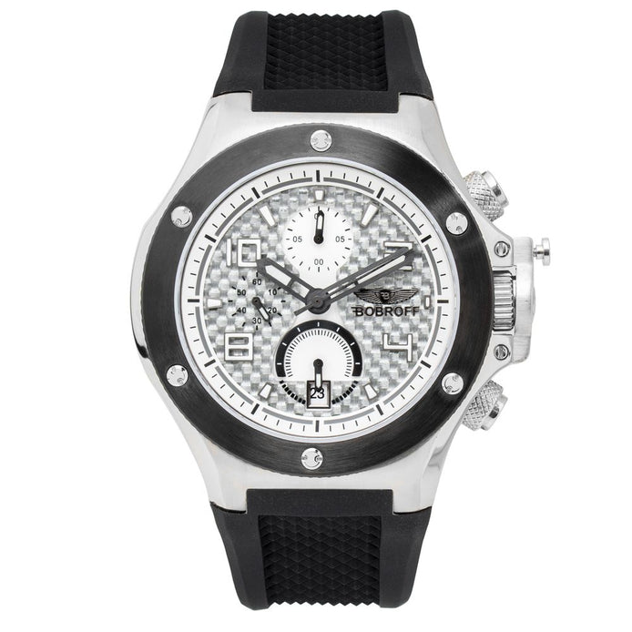 Bobroff Black Rubber Sport Watch