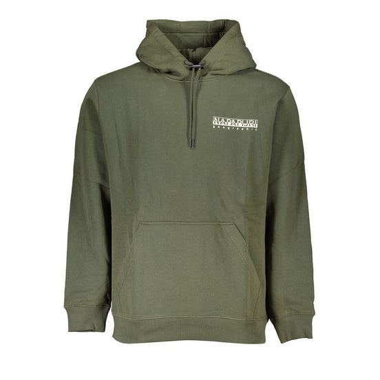 Napapijri Verde Cotton Men Sweatshirt with Hood