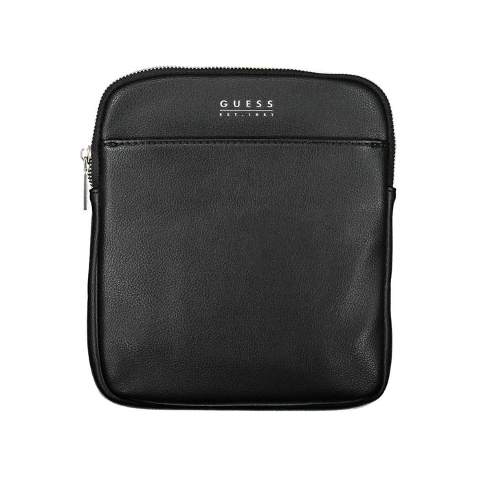 Guess Jeans Nero Poliuretano Men Shoulder Bag