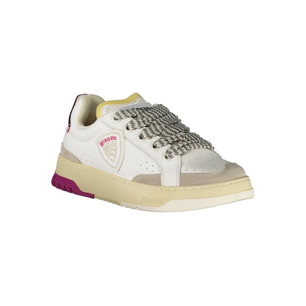 Blauer White Polyurethane Women Sneaker