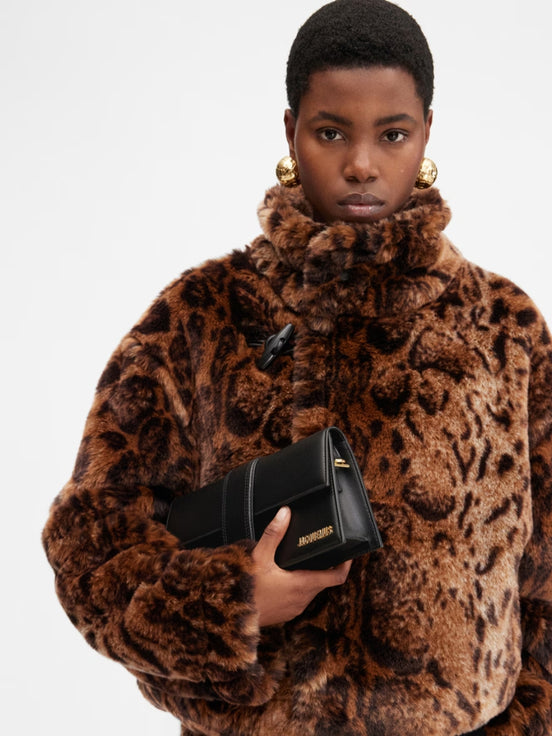 Jacquemus long Bambino Black  leather Handbag