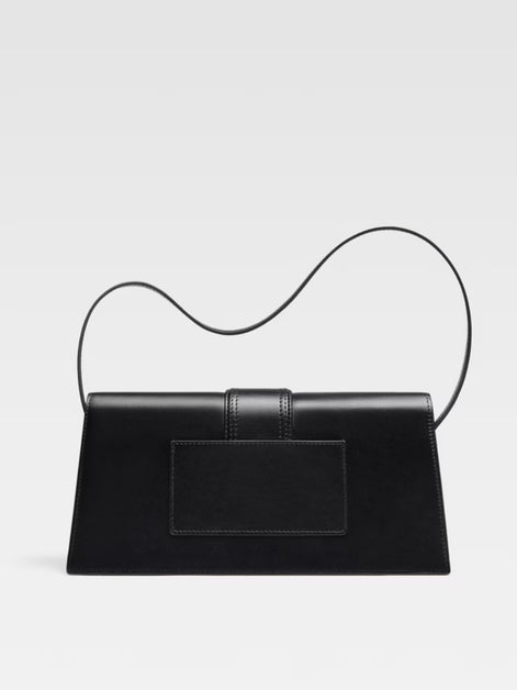 Jacquemus long Bambino Black  leather Handbag