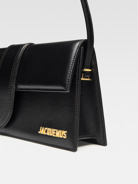 Jacquemus long Bambino Black  leather Handbag