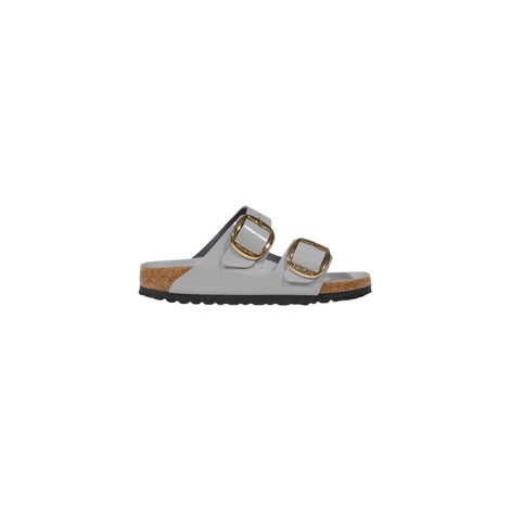 Birkenstock Gray Leather Flat Sandals