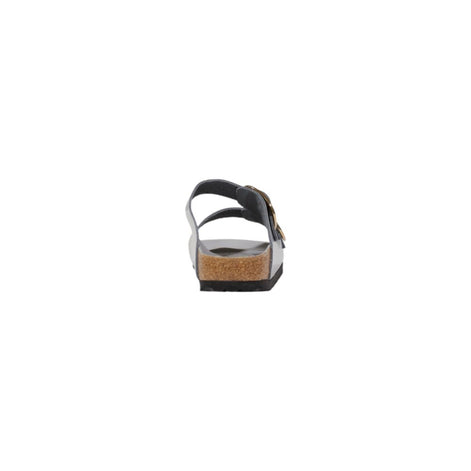 Birkenstock Gray Leather Flat Sandals