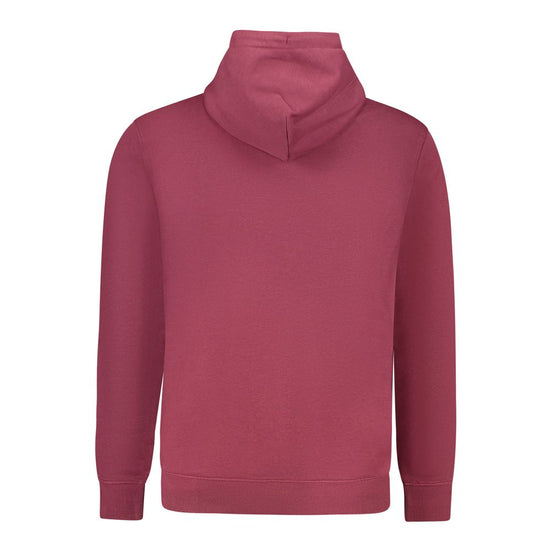 Tommy Hilfiger Red Cotton Men's Sweatshirt with Hood