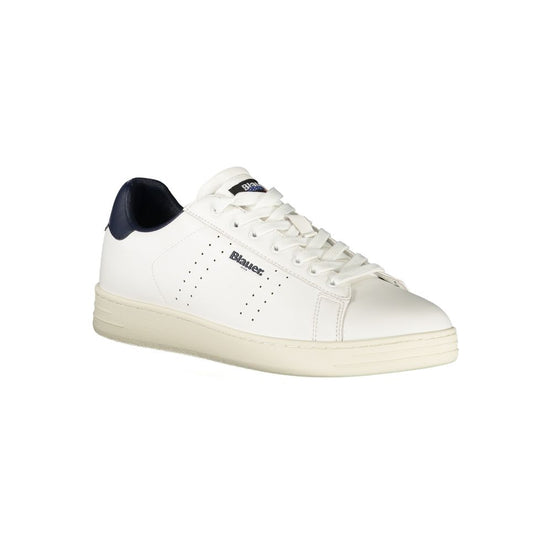 Blauer White Polyurethane Men's Sneaker