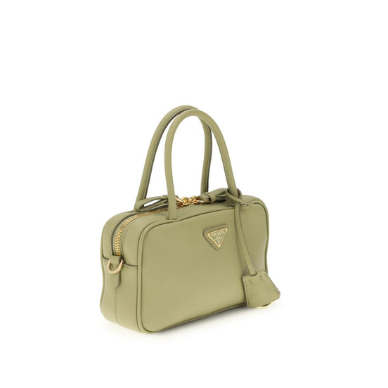 Prada Bicolor Calf Leather Bos Taurus Handbag