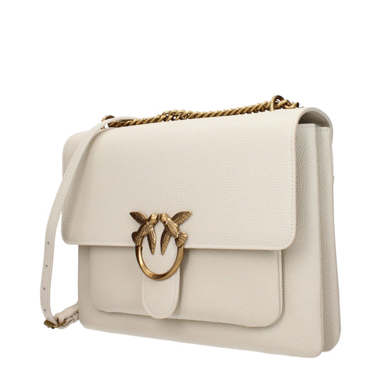 PINKO Beige Leather Crossbody Bag