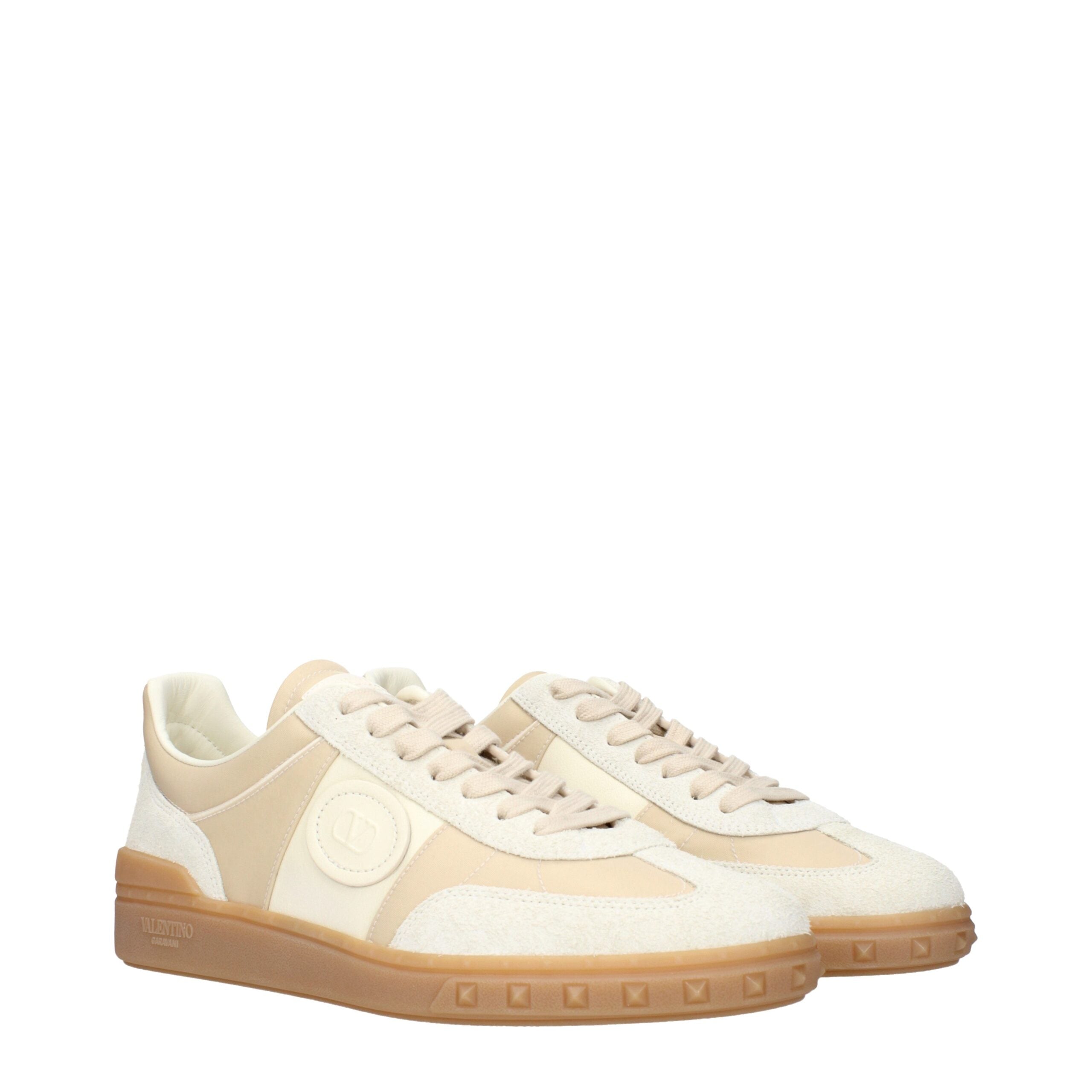 Valentino Garavani Upvillage Beige Fabric Low Top Sneakers